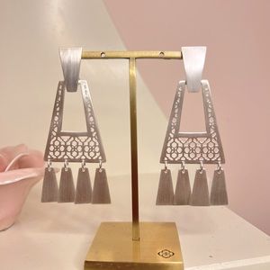 Kendra Scott filigree earrings silver